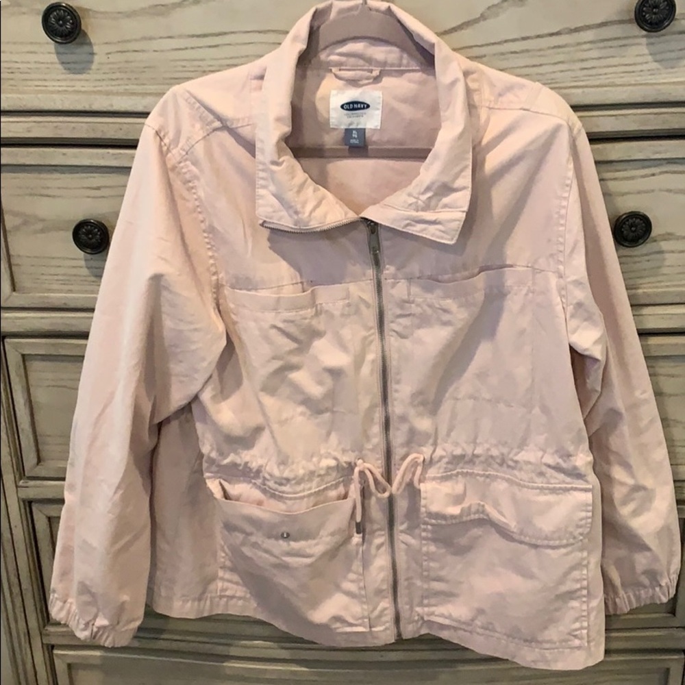 Old Navy pink cotton utility jacket